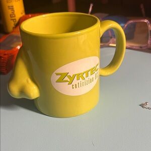 Zyrtec Green Mug with Nose & Handle